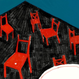 Красные стулья