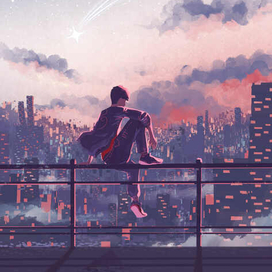 Город в сумерках