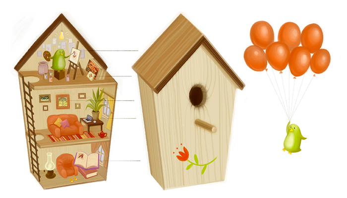 скворечник зелёного пингвина