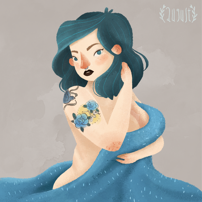 русалка в одеялке