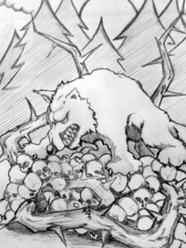 Волк на черепах