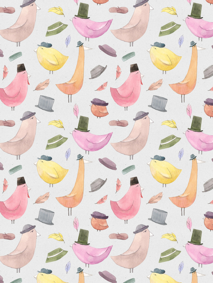 птички в шляпках