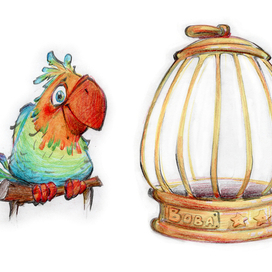 Попугай и его клетка