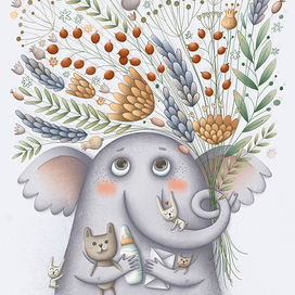 Цветочный слоник