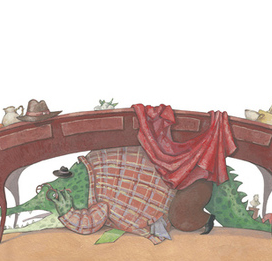 Иллюстрация к сказке Джанни Родари "Все началось с крокодила"