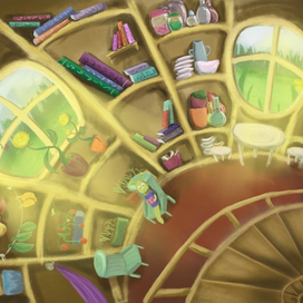 Домик улитки изнутри