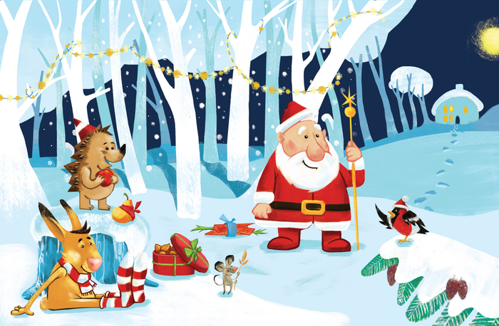 Иллюстрация для детской книжки с наклейками