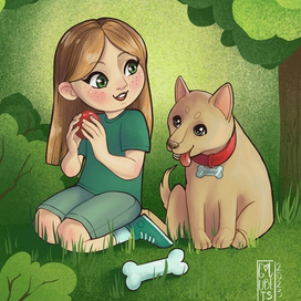 Девочка с собачкой