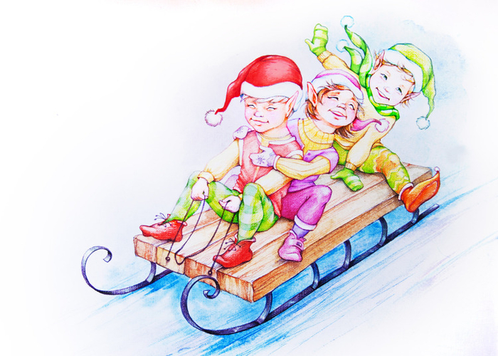 Рождественские эльфы. На досуге