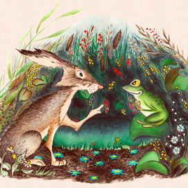 Иллюстрация к сказке Б.Заходера "Русачок"