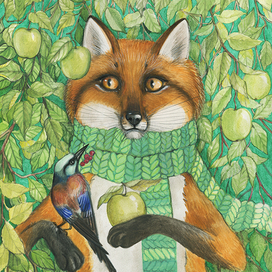 Лиса в яблоках