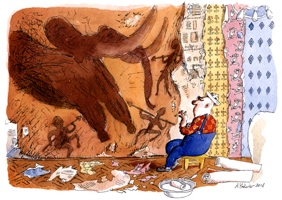 Стена. Карикатура