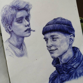 Портрет ручкой