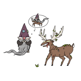 Гном и олень🦌 "Бойся своих желаний..." 😈
