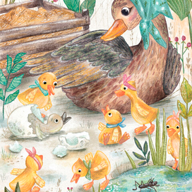 Иллюстрация к сказке "Гадкий утенок"