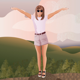 The girl on the hill