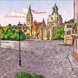 Фрагмент фона анимационного рекламного ролика