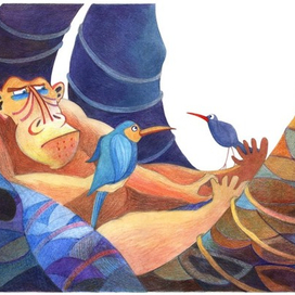 Иллюстрация к детской авторской книжке "Жил-был крокодил"