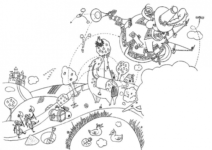 Книжка-раскраска. Даниил Хармс «Сказка»