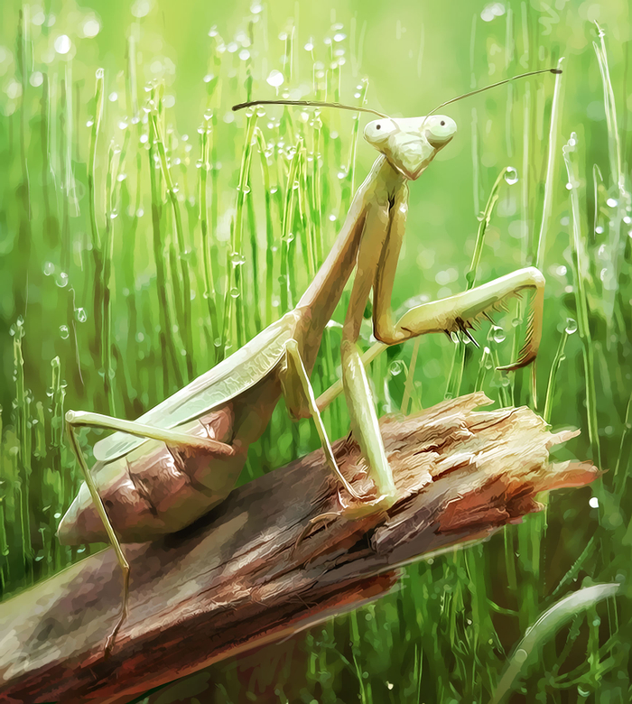 иллюстрация богомол