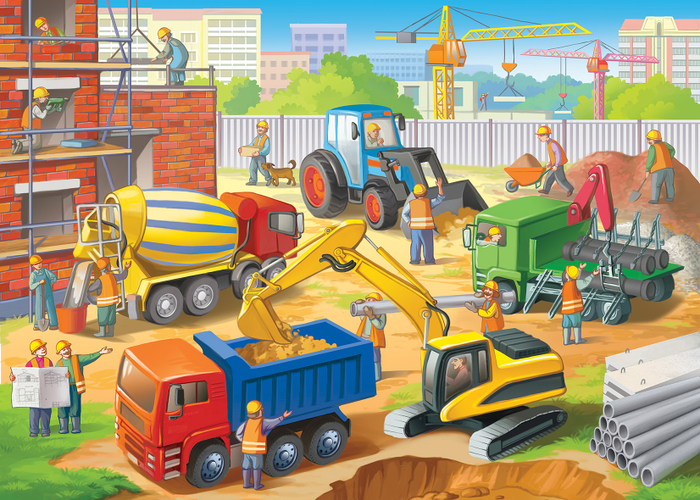 Стройка. для пазлов. "Русский стиль"