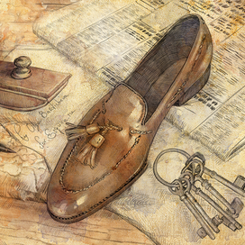 4/5 иллюстрация к статье о мужской обуви для Esquire.ru