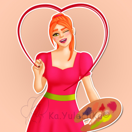 Стикер "Поцелуй художника"