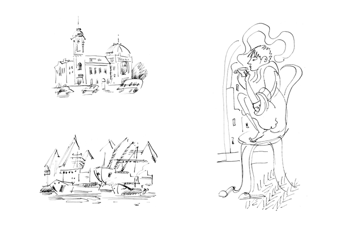 Иллюстрация к поэтическому сборнику Инги Павловой "Обводный романс"