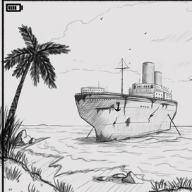 Скетч корабля