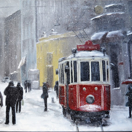 Зима. Стамбул.Остановка