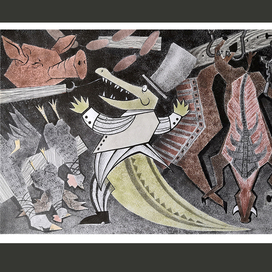 иллюстрация к сказке Корнея Чуковского "Крокодил"