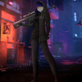 Девушка с барретом