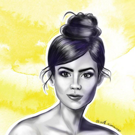 Портрет Лили Колинз