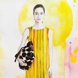 Модная иллюстрация Marimekko