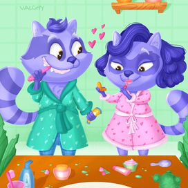 Влюбленные еноты