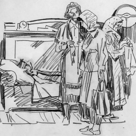 Из "Поиски композиций к иллюстрациям "