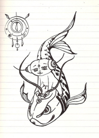 Ловец снов на рыбе