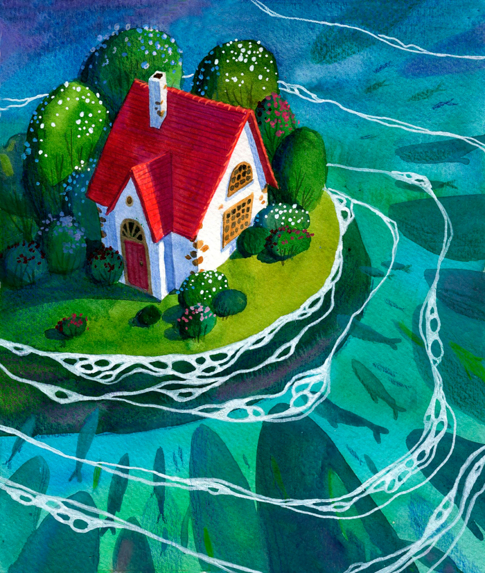 Иллюстрация из серии "Острова в океане"