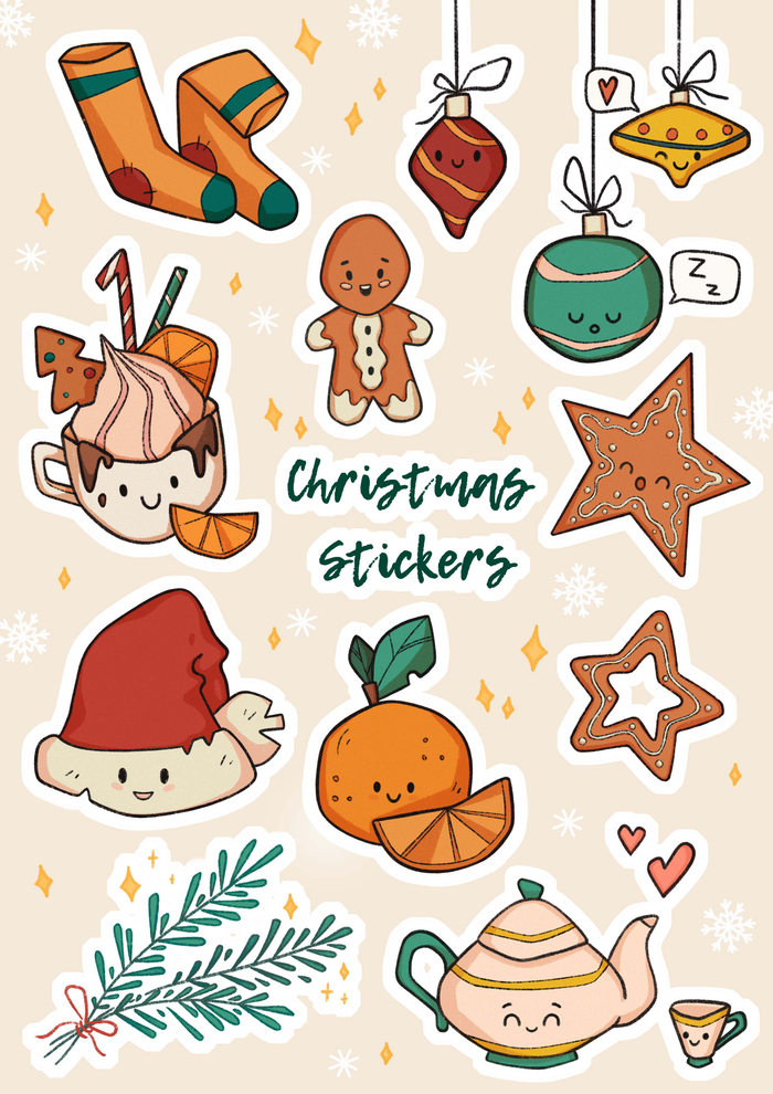 Новогодние наклейки