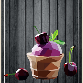 мороженое с вишеньками