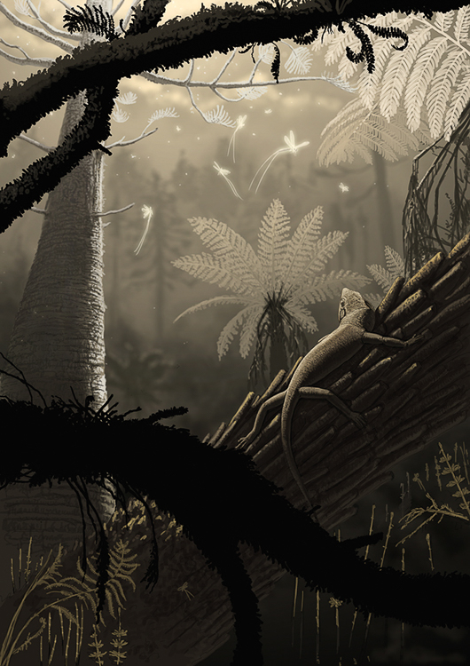 Ночь в лесу пермского периода. 