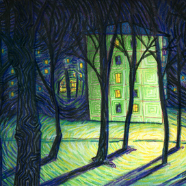 Ночной вид из окна