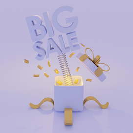 3D. Акция. Большая распродажа. Big Sale. Скидка