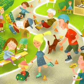 катание на роликах