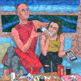 Обложка зина "3 истории о Феде, Аиде и Сане"