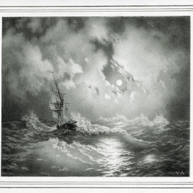 Буря на море ночью