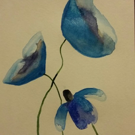 Цветы акварелью #2