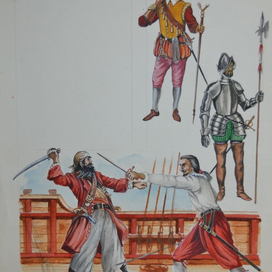 Рисунки для книги, о морских разбойниках.