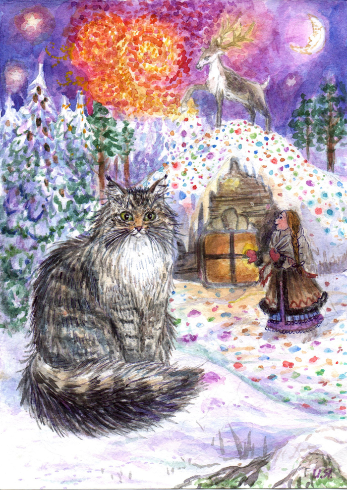 Мурёнка. По мотивам сказа П.П.Бажова "Серебряное копытце" ✨🐈🐐