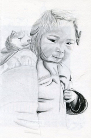 девочка с щенком